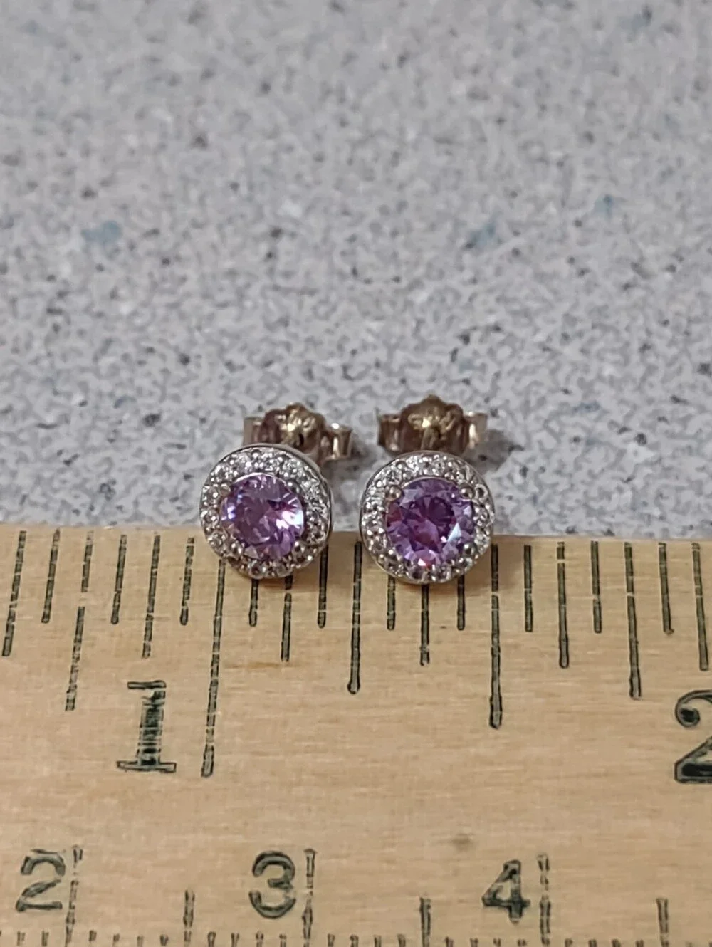 Amethyst Studs+Halo